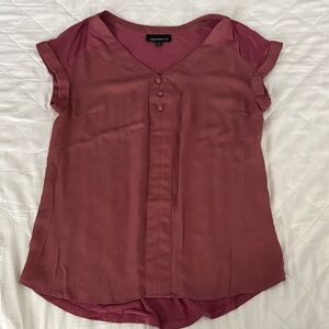 Fortune + Ivy Mauve V-Neck Blouse